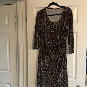 Gorgeous Calvin Klein snakeskin patterned dress. Size 12. Round neck.